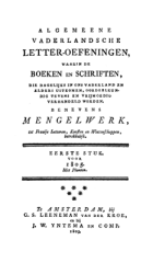 Vaderlandsche letteroefeningen. Jaargang 1805,  [tijdschrift] Vaderlandsche Letteroefeningen