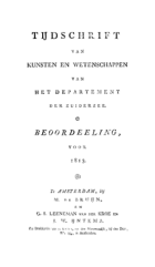 Vaderlandsche letteroefeningen. Jaargang 1813,  [tijdschrift] Vaderlandsche Letteroefeningen