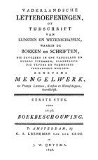 Vaderlandsche letteroefeningen. Jaargang 1836,  [tijdschrift] Vaderlandsche Letteroefeningen