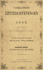 Vaderlandsche letteroefeningen. Jaargang 1869,  [tijdschrift] Vaderlandsche Letteroefeningen