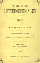 Vaderlandsche letteroefeningen. Jaargang 1875,  [tijdschrift] Vaderlandsche Letteroefeningen