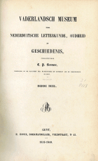 Vaderlandsch museum voor Nederduitsche letterkunde, oudheid en geschiedenis. Deel 3, C.P. Serrure,  [tijdschrift] Vaderlandsch Museum