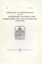 Verslagen en mededelingen van de Koninklijke Academie voor Nederlandse taal- en letterkunde (nieuwe reeks). Jaargang 1971,  [tijdschrift] Verslagen en mededelingen van de Koninklijke Academie voor Nederlandse taal- en letterkunde