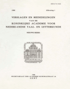 Verslagen en mededelingen van de Koninklijke Academie voor Nederlandse taal- en letterkunde (nieuwe reeks). Jaargang 1986,  [tijdschrift] Verslagen en mededelingen van de Koninklijke Academie voor Nederlandse taal- en letterkunde