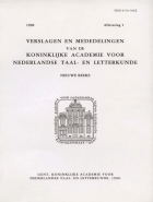 Verslagen en mededelingen van de Koninklijke Academie voor Nederlandse taal- en letterkunde (nieuwe reeks). Jaargang 1990,  [tijdschrift] Verslagen en mededelingen van de Koninklijke Academie voor Nederlandse taal- en letterkunde