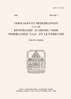 Verslagen en mededelingen van de Koninklijke Academie voor Nederlandse taal- en letterkunde (nieuwe reeks). Jaargang 1994,  [tijdschrift] Verslagen en mededelingen van de Koninklijke Academie voor Nederlandse taal- en letterkunde