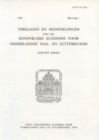 Verslagen en mededelingen van de Koninklijke Academie voor Nederlandse taal- en letterkunde (nieuwe reeks). Jaargang 1996,  [tijdschrift] Verslagen en mededelingen van de Koninklijke Academie voor Nederlandse taal- en letterkunde