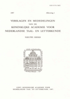 Verslagen en mededelingen van de Koninklijke Academie voor Nederlandse taal- en letterkunde (nieuwe reeks). Jaargang 1997,  [tijdschrift] Verslagen en mededelingen van de Koninklijke Academie voor Nederlandse taal- en letterkunde