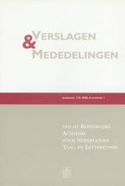 Verslagen en mededelingen van de Koninklijke Academie voor Nederlandse taal- en letterkunde. Jaargang 2008,  [tijdschrift] Verslagen en mededelingen van de Koninklijke Academie voor Nederlandse taal- en letterkunde