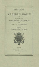 Verslagen en mededelingen van de Koninklijke Vlaamse Academie voor Taal- en Letterkunde 1890,  [tijdschrift] Verslagen en mededelingen van de Koninklijke Vlaamse Academie voor Taal- en Letterkunde