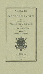 Verslagen en mededelingen van de Koninklijke Vlaamse Academie voor Taal- en Letterkunde 1892,  [tijdschrift] Verslagen en mededelingen van de Koninklijke Vlaamse Academie voor Taal- en Letterkunde