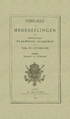 Verslagen en mededelingen van de Koninklijke Vlaamse Academie voor Taal- en Letterkunde 1897,  [tijdschrift] Verslagen en mededelingen van de Koninklijke Vlaamse Academie voor Taal- en Letterkunde