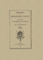 Verslagen en mededelingen van de Koninklijke Vlaamse Academie voor Taal- en Letterkunde 1903,  [tijdschrift] Verslagen en mededelingen van de Koninklijke Vlaamse Academie voor Taal- en Letterkunde