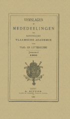 Verslagen en mededelingen van de Koninklijke Vlaamse Academie voor Taal- en Letterkunde 1905,  [tijdschrift] Verslagen en mededelingen van de Koninklijke Vlaamse Academie voor Taal- en Letterkunde