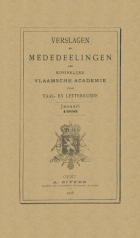 Verslagen en mededelingen van de Koninklijke Vlaamse Academie voor Taal- en Letterkunde 1906,  [tijdschrift] Verslagen en mededelingen van de Koninklijke Vlaamse Academie voor Taal- en Letterkunde