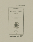 Verslagen en mededelingen van de Koninklijke Vlaamse Academie voor Taal- en Letterkunde 1920,  [tijdschrift] Verslagen en mededelingen van de Koninklijke Vlaamse Academie voor Taal- en Letterkunde