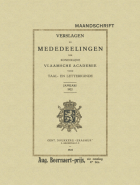 Verslagen en mededelingen van de Koninklijke Vlaamse Academie voor Taal- en Letterkunde 1922,  [tijdschrift] Verslagen en mededelingen van de Koninklijke Vlaamse Academie voor Taal- en Letterkunde