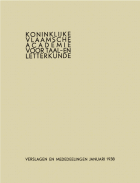 Verslagen en mededelingen van de Koninklijke Vlaamse Academie voor Taal- en Letterkunde 1938,  [tijdschrift] Verslagen en mededelingen van de Koninklijke Vlaamse Academie voor Taal- en Letterkunde