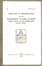 Verslagen en mededelingen van de Koninklijke Vlaamse Academie voor Taal- en Letterkunde. Nieuwe reeks 1961,  [tijdschrift] Verslagen en mededelingen van de Koninklijke Vlaamse Academie voor Taal- en Letterkunde