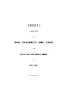 Verslag van den Staat der Hooge-, Middelbare en Lagere Scholen in het Koninkrijk der Nederlanden. Jaargang 1885-1886,  [tijdschrift] Verslag van den Staat der Hooge-, Middelbare en Lagere Scholen in het Koninkrijk der Nederlanden