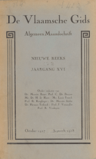 De Vlaamsche Gids. Jaargang 16,  [tijdschrift] Vlaamsche Gids, De