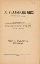 De Vlaamsche Gids. Jaargang 28,  [tijdschrift] Vlaamsche Gids, De