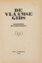 De Vlaamse Gids. Jaargang 33,  [tijdschrift] Vlaamsche Gids, De