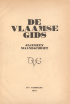 De Vlaamse Gids. Jaargang 37,  [tijdschrift] Vlaamsche Gids, De