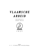 Vlaamsche Arbeid. Jaargang 22 [17],  [tijdschrift] Vlaamsche Arbeid, De