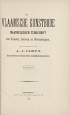 De Vlaamsche Kunstbode. Jaargang 4,  [tijdschrift] Vlaamsche Kunstbode, De