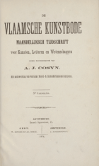 De Vlaamsche Kunstbode. Jaargang 5,  [tijdschrift] Vlaamsche Kunstbode, De