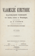 De Vlaamsche Kunstbode. Jaargang 13,  [tijdschrift] Vlaamsche Kunstbode, De