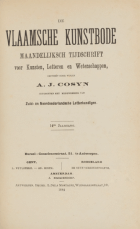 De Vlaamsche Kunstbode. Jaargang 14,  [tijdschrift] Vlaamsche Kunstbode, De