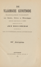 De Vlaamsche Kunstbode. Jaargang 19,  [tijdschrift] Vlaamsche Kunstbode, De