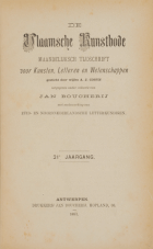 De Vlaamsche Kunstbode. Jaargang 21,  [tijdschrift] Vlaamsche Kunstbode, De