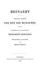 Reinaert, Anoniem Reinaerts historie (Reinaert II), Anoniem Van den vos Reynaerde