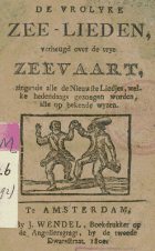 De vrolyke zee-lieden, verheugd over de vrye zeevaart, Anoniem Vrolyke zee-lieden, De