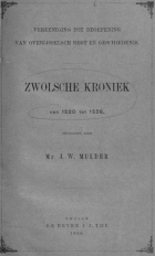 Zwolsche kroniek van 1520 tot 1526, Anoniem Zwolsche kroniek van 1520 tot 1526