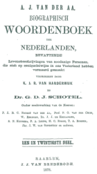 Biographisch woordenboek der Nederlanden. Deel 21, A.J. van der Aa