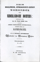 Nieuw biographisch, anthologisch en critisch woordenboek van Nederlandsche dichters. Deel 2, A.J. van der Aa