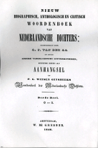 Nieuw biographisch, anthologisch en critisch woordenboek van Nederlandsche dichters. Deel 3, A.J. van der Aa