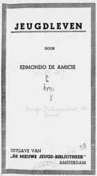 Jeugdleven, Edmondo De Amicis