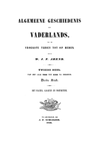 Algemeene geschiedenis des vaderlands van de vroegste tijden tot op heden. Tweede deel, derde stuk, J.P. Arend