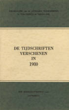 Bibliografie van de literaire tijdschriften in Vlaanderen en Nederland. De tijdschriften verschenen in 1980, Hilda van Assche, Richard Baeyens