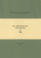 Bibliografie van de literaire tijdschriften in Vlaanderen en Nederland. De tijdschriften verschenen in 1983, Hilda van Assche, Richard Baeyens