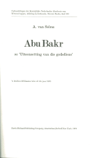 Uiteensetting van die godsdiens, Abu Bakr Effendi