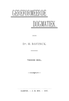 Gereformeerde dogmatiek. Deel 2, H. Bavinck