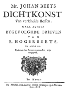 Dichtkonst van verscheide stoffen, Johan Beets