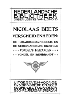 Verscheidenheden. De Nederlandse dichters. Vondel's reizangen. Vondel en Rembrandt., Nicolaas Beets