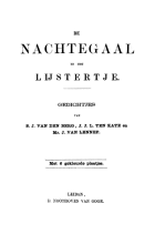 De nachtegaal en het lijstertje, S.J. van den Bergh, J.J.L. ten Kate, Jacob van Lennep